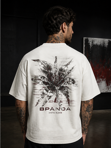 BPANDA Static Bloom T-Shirt – male model back view