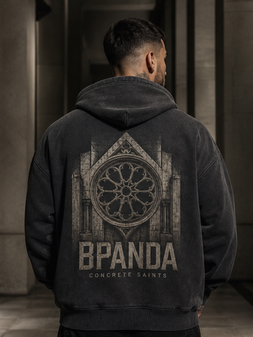 BPANDA Concrete Saints Hoodie – male model back view