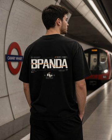 Male model wearing BPANDA Concrete Signal Heavyweight T-Shirt