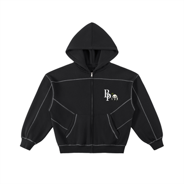 BPANDA Contrast Stitch Zip Hoodie product view